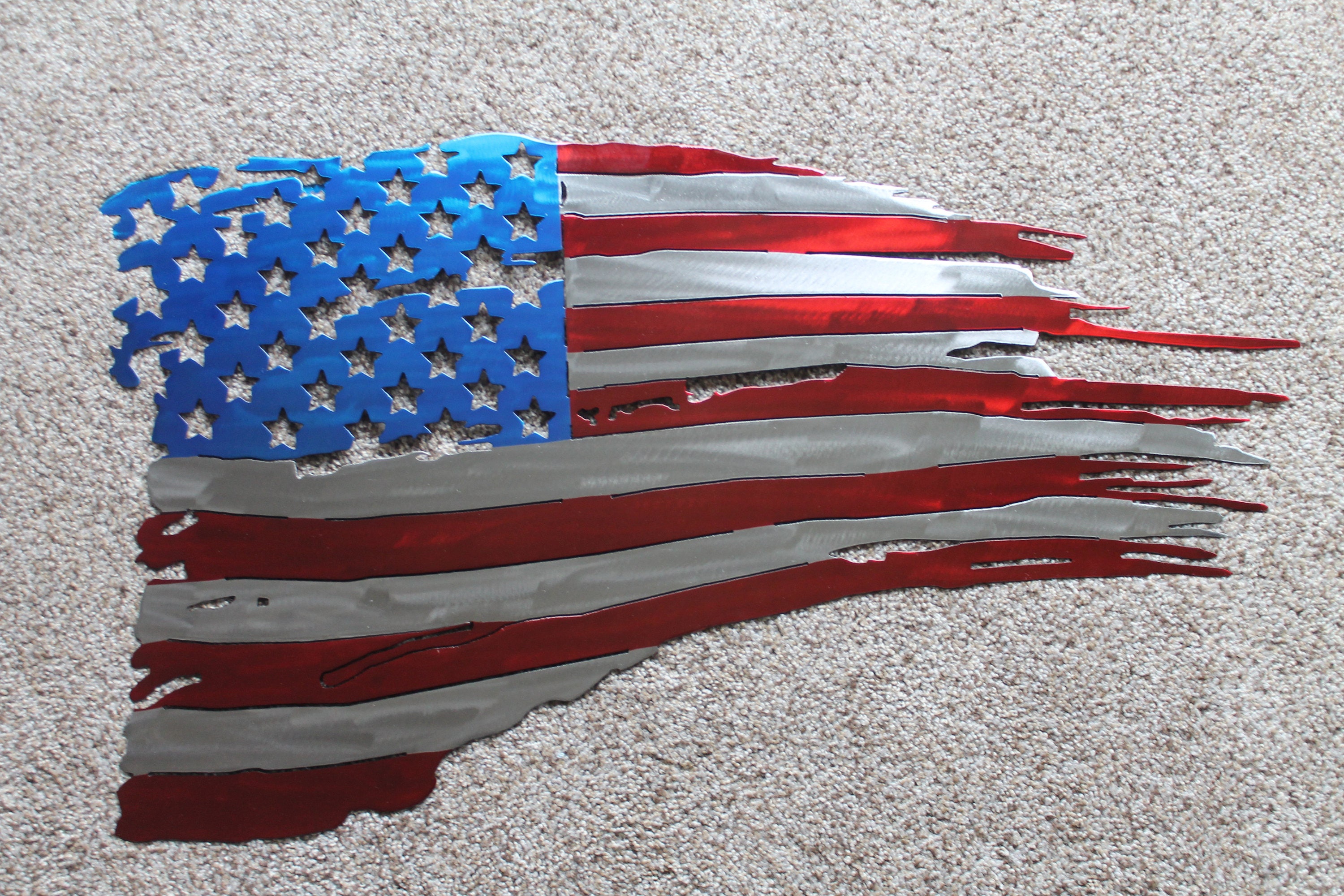 Tattered Usa Flag