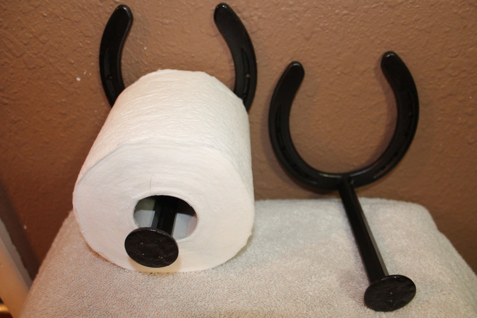 Horseshoe Toilet Paper Holder Cowboy Bathroom Decor Western Etsy