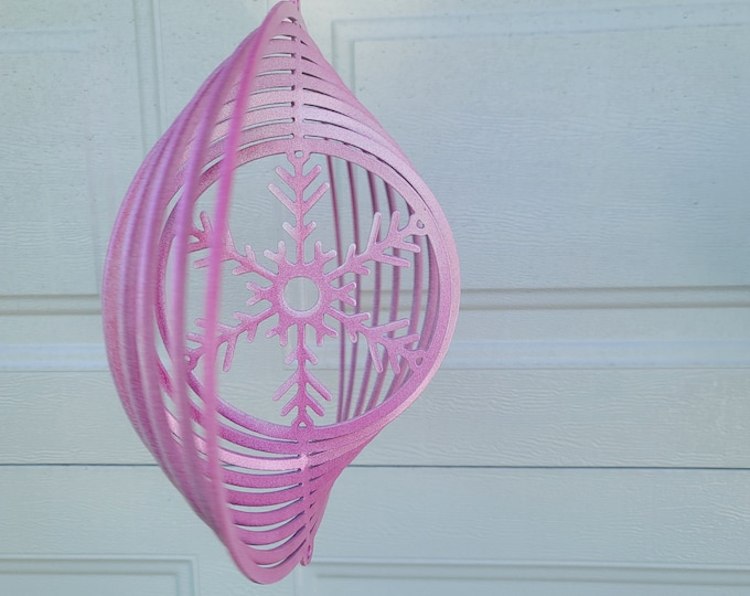 wind spinner, snowflake, yard art, gift for girls, snowflake decor, sun catcher, outdoor decor, winter gifts, winter girl baby shower, snow