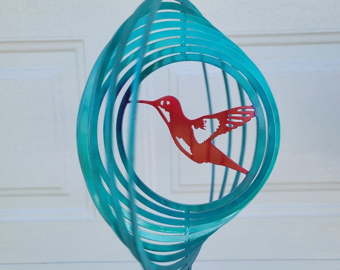 Hummingbird wind spinner, spring decor, bird lover gifts, gifts for her, house warming gift, sun catcher, wildlife decor, porch decor, new