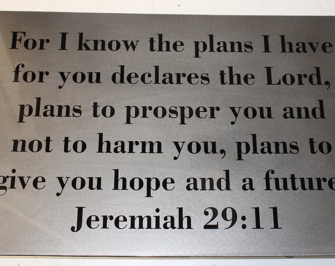 Jeremiah 29 11 wall art, godson baptism gift from godfather, Christian nursery decor boy, bible verse wall art, scripture signs for home