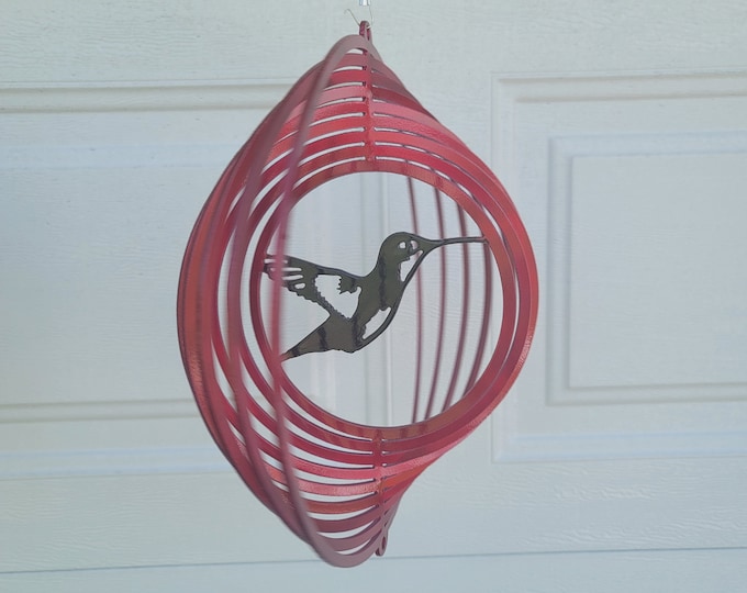 Hummingbird wind spinner, spring decor, bird lover gifts, gifts for her, house warming gift, sun catcher, wildlife decor, porch decor, new