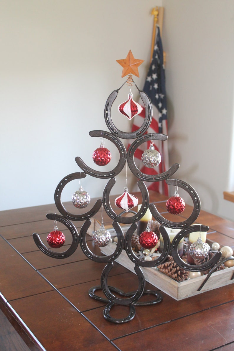 Horseshoe Christmas Tree Lucky Christmas Gifts Rustic Etsy