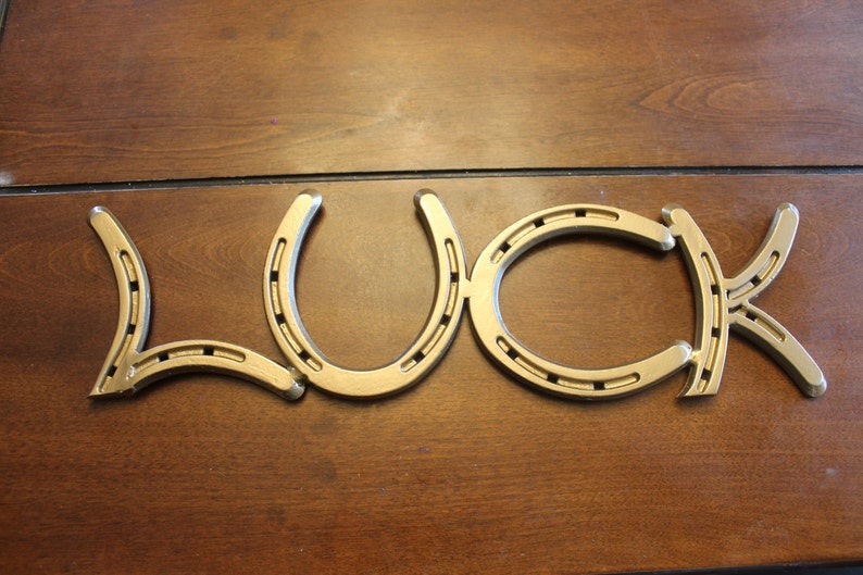 Horseshoe LUCK Sign Etsy