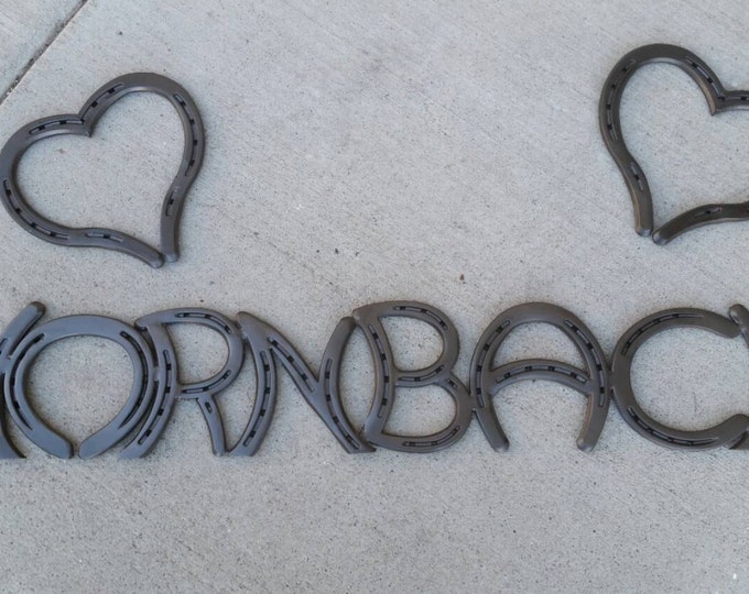 Horseshoe names 20 dollars a letter