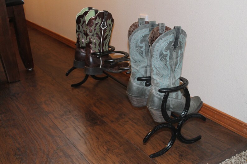 Horseshoe Boot Rack Mudroom Storage Cowboy Boot Holder Etsy