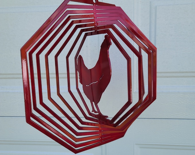 Chicken wind spinner, chicken gift for women, chicken coop decor, funny garden decor, metal yard art, chicken decor, sun catcher, farm decor