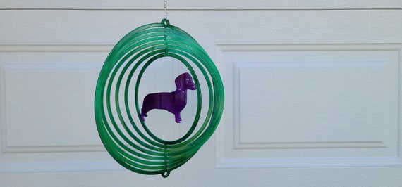 Windspiel Mit Dackel-Motiv – Metall-Deko Für Garten & Terrasse, Ca. 86 Cm