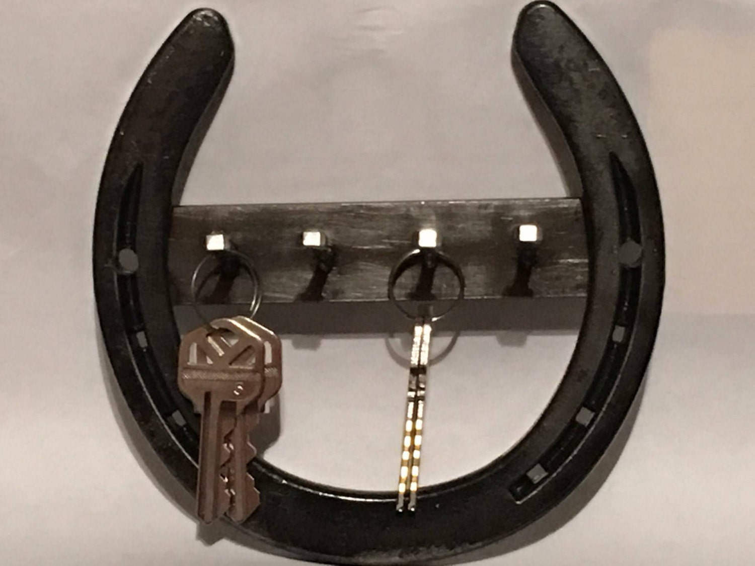 unique key holder for wall rustic home decor, horseshoe decor, bachelor pad  gift, key hook, entryway organizer, ranch decor, country western