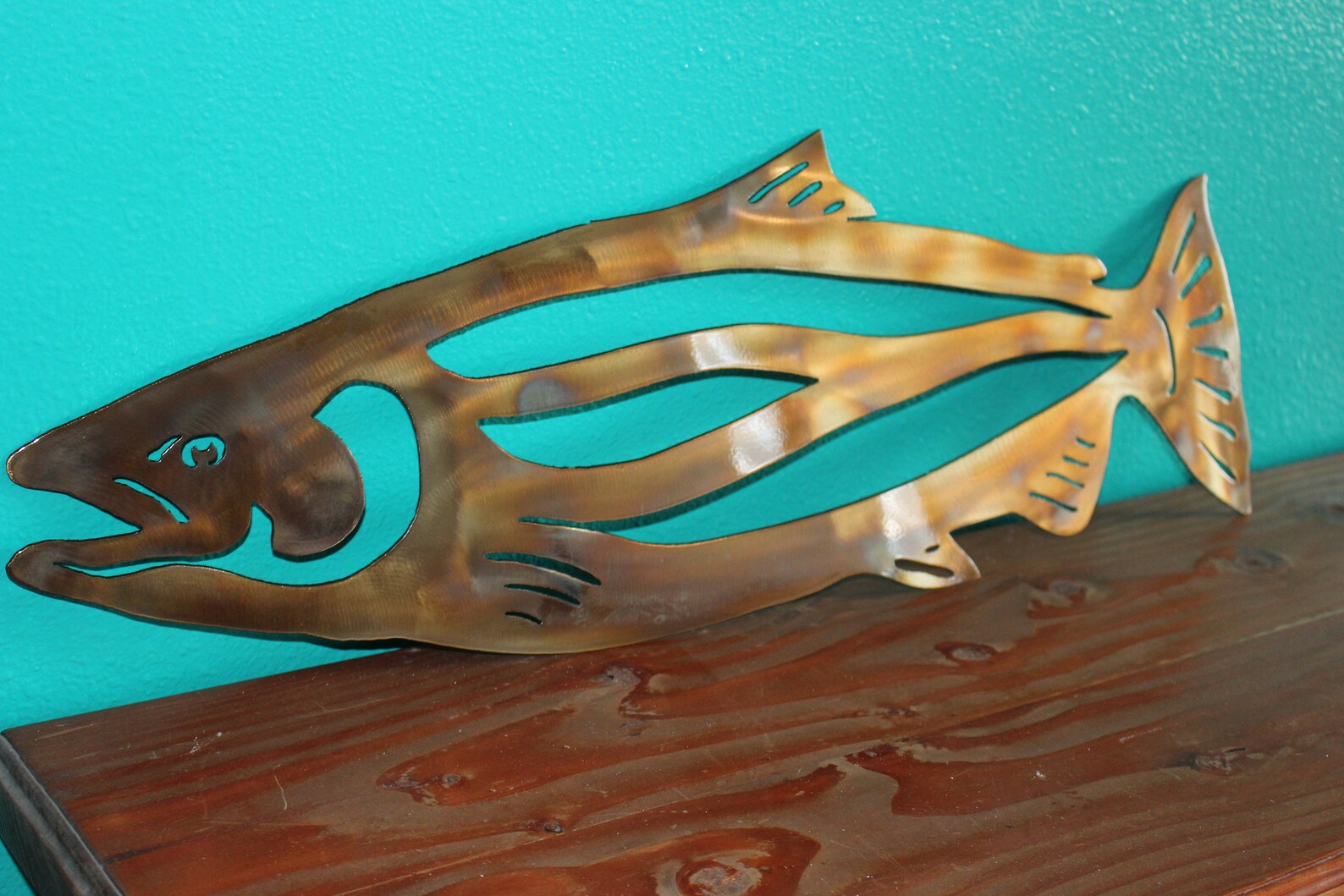 Metal Fish Wall Art Etsy