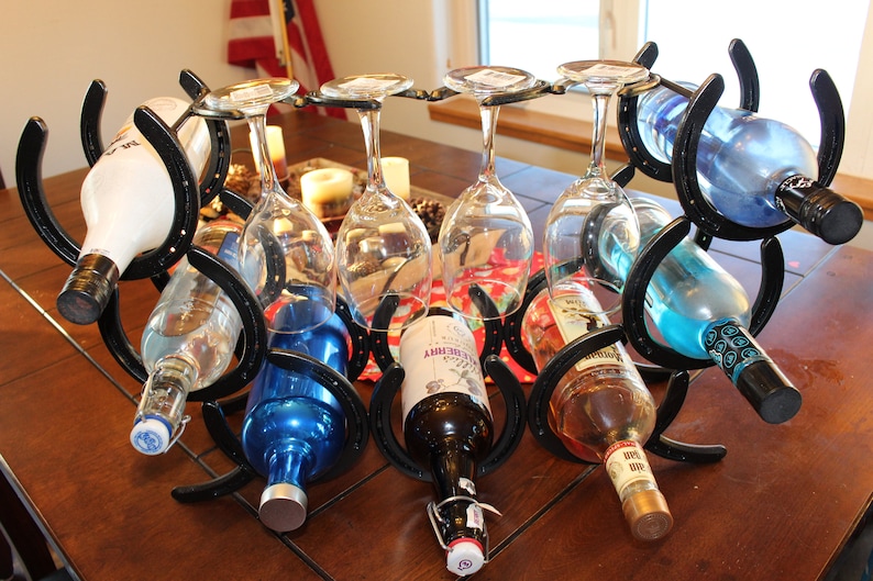 Bigskymetalworx Horseshoe Wine Rack