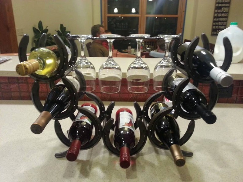 Bigskymetalworx Horseshoe Wine Rack - Thumbnail 4