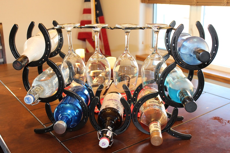 Bigskymetalworx Horseshoe Wine Rack - Thumbnail 5