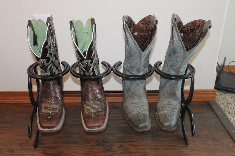 Horseshoe Boot Rack Mudroom Storage Cowboy Boot Holder Etsy