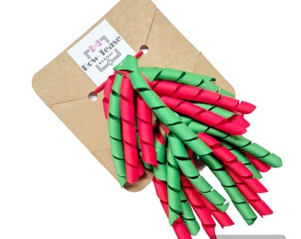 Green and Red Dangles Bobble | School Bobbles |Green and Red Bobbles | korker ribbon | corker ribbon