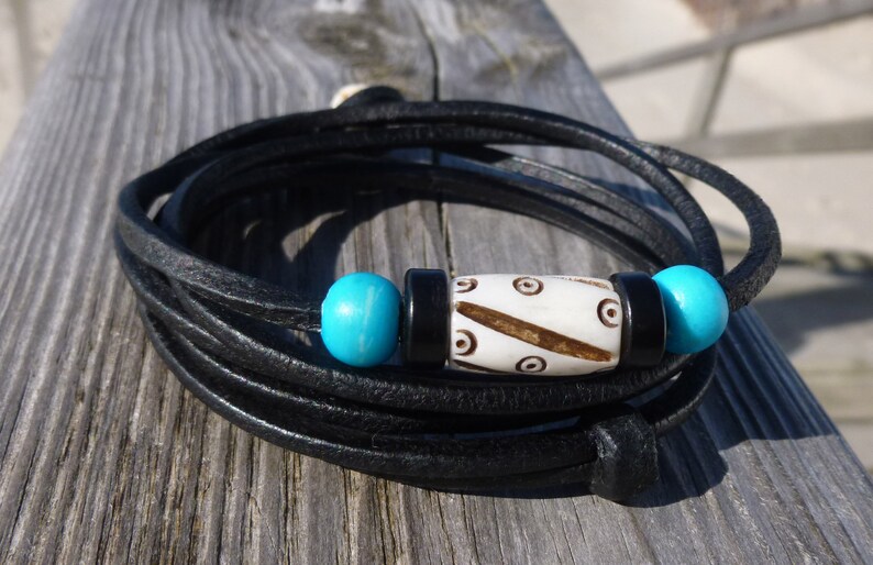 Surfista pulsera de cuero negras caballero mujer nuevo pulsera de cuero pulsera de estilo surfista
