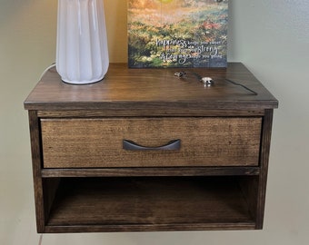 Matching Pair (2) of Large Floating Nightstands