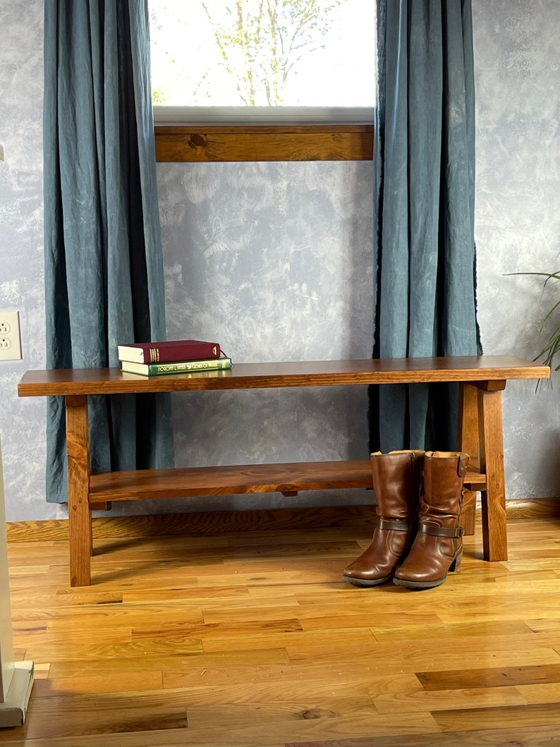 Entryway Bench with Shelf image 6