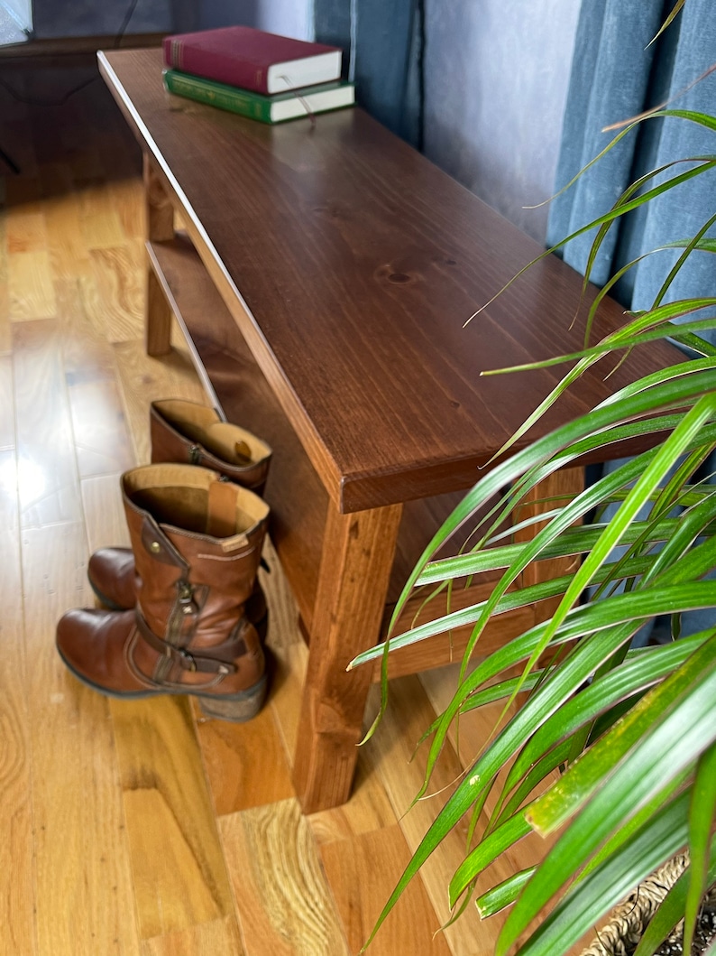 Entryway Bench with Shelf image 4