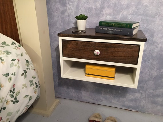 Large Floating Nightstand With Drawer Etsy