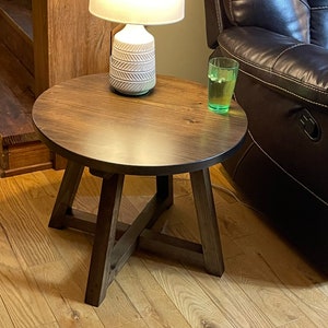 Round Wooden Coffee or End Table