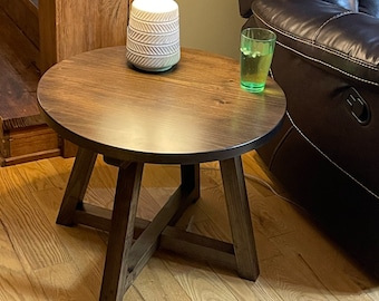 Round Wooden Coffee or End Table