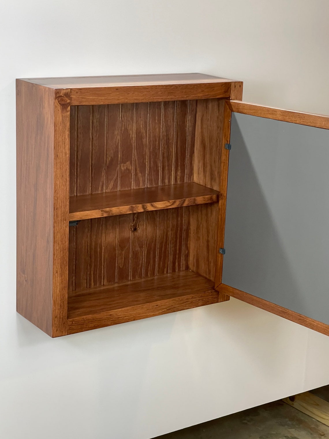 Wooden Wall Hanging Medicine With Mirror Etsy