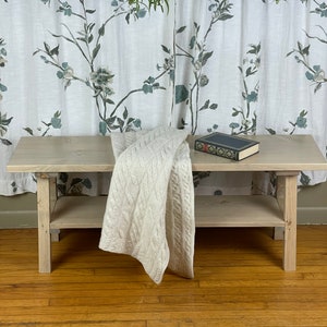 Wider Entryway Bench with Shelf, Bench with Storage