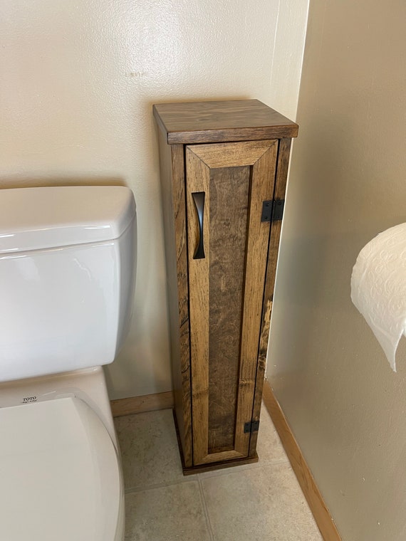 Bathroom Plunger and Toilet Paper Cabinet 