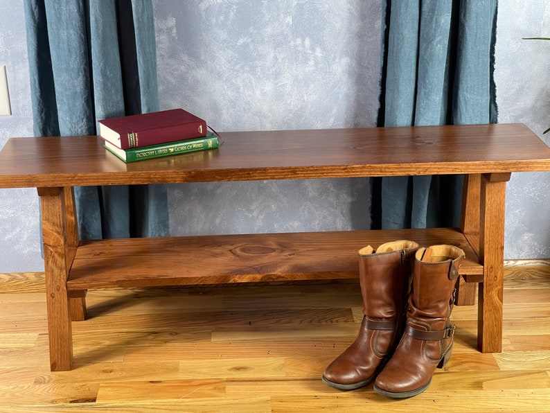 Entryway Bench with Shelf image 3