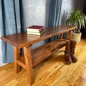 Entryway Bench with Shelf