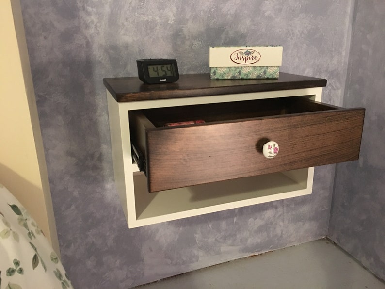Large Floating Nightstand With Drawer Etsy