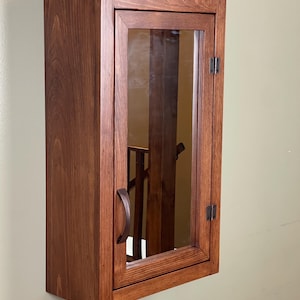 Wooden Medicine Cabinet with Mirror, customize color