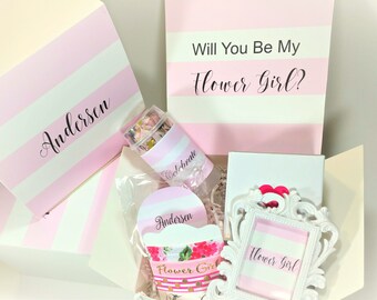 HT11E. Flower Girl Hair Tie Flower Girl Gift Flower Girl Proposal Ideas