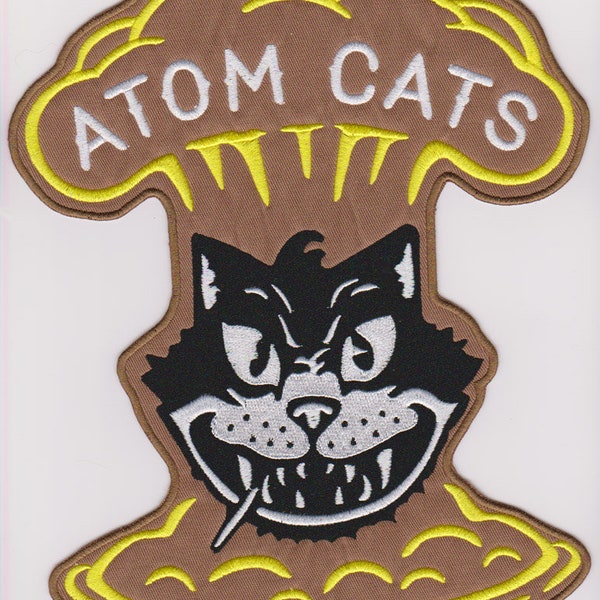 Atom Cats Fallout 4 geïnspireerd logo geborduurde patch collectible cosplay (maat extra groot)