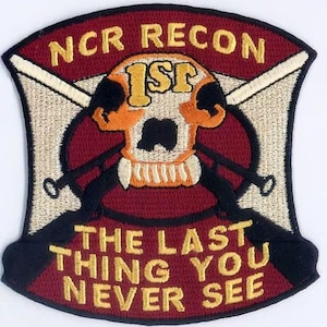 Fallout New Vegas geïnspireerde NCR Recon Sniper Cosplay gamer patch klittenband achterkant