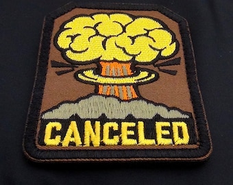 Annulée Fallout bombe atomique nuke champignon nuage brodé collection gamer cosplay patch crochet et boucle