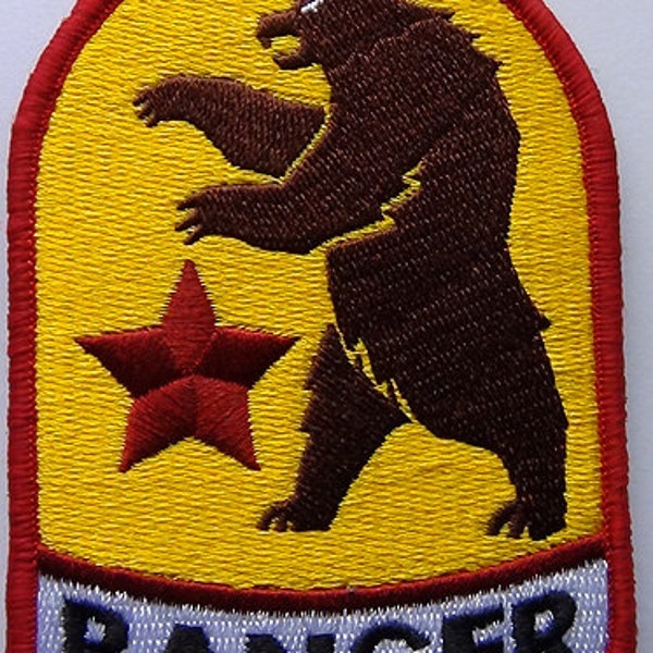 Fallout New Vegas inspired Ranger Bear NCR Cosplay gamer patch Hook and Loop backing