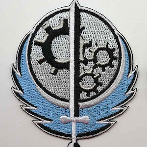 Brotherhood of Steel BOS Fallout style inspired embroidered cosplay gamer patch