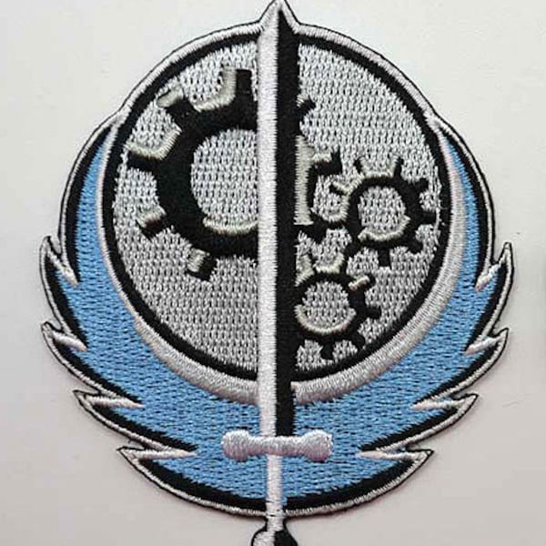 Brotherhood of Steel BOS Fallout style inspired embroidered cosplay gamer patch
