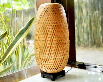 55cm bamboo bedside lamp (22''), table lamp, floor lamp for Bedroom decoration, Living room decor , Desk decoration, Interior decoration