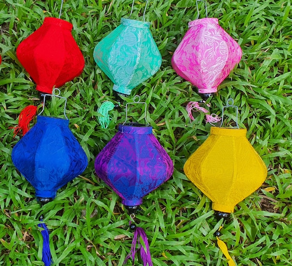 6 Pieces of Vietnamese Lanterns 22cm for Christmas Decor Etsy UK