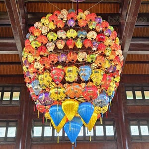 Silk Lantern Set (50): Vietnamese Wedding & Party Decorations