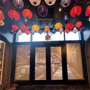 Set of 50 Vietnamese Silk Lanterns 35cm: Custom Wedding Decor