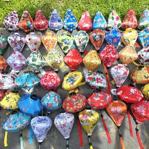 Silk Lantern Set (50): Wedding, Christmas, and New Year Decor