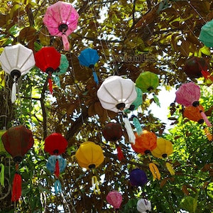 Set of 20 string silk lanterns for wedding decor, wedding gifts, christmas gift, gift for baby girl, birthday gifts
