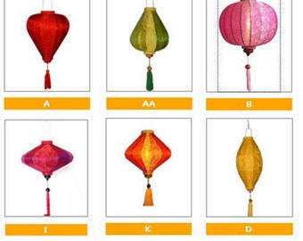 Lot de 50 lanternes vietnamiennes en soie : décoration de mariage et de jardin à Hoi An (40 cm) - Canada Lot de 50 lanternes vietnamiennes en soie : décoration de mariage et de jardin à Hoi An (40 cm) - Canada