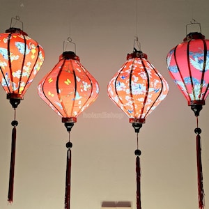 Waterproof Silk Lantern for Outdoor Christmas Decor -  Wedding Lanterns - Patio Lanterns - Customized Lanterns - Set 4 PCS