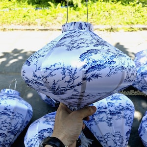 Vietnamese White Silk Lantern: Floral Wedding Party Decor