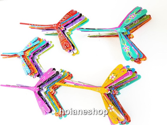 Set 50 Hand Carved Self Balancing Bamboo Dragonfly Decor 2.7/' inch Handmade